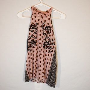 High Neck flowery tank top